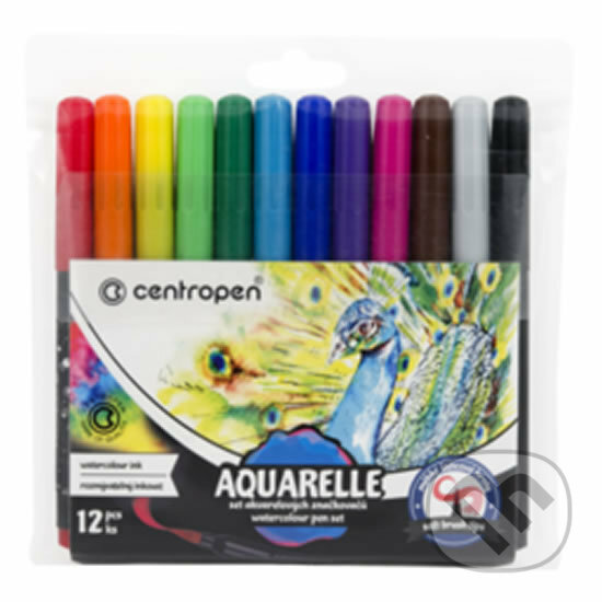 Levně Centropen Akvarelové fixy 8683, sada 12 ks