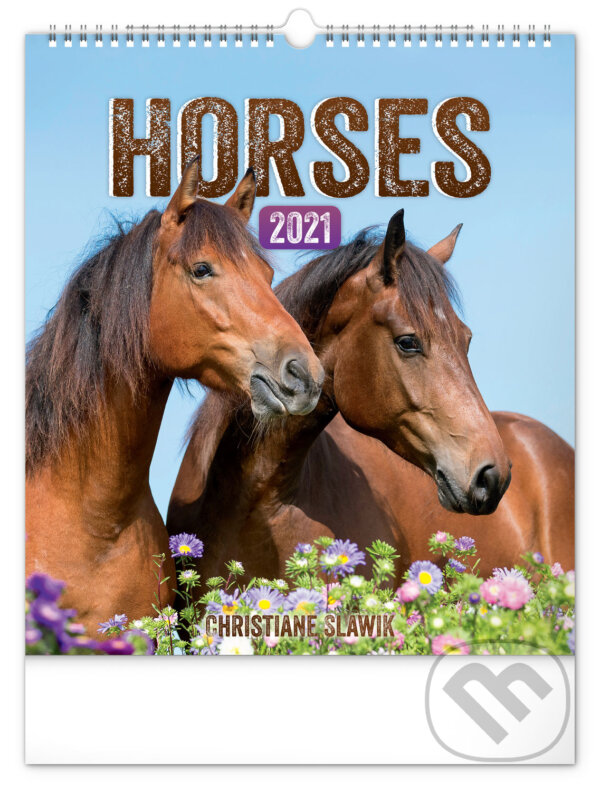 Nástěnný kalendář Horses 2021 - Christiane Slawik, Presco Group, 2020