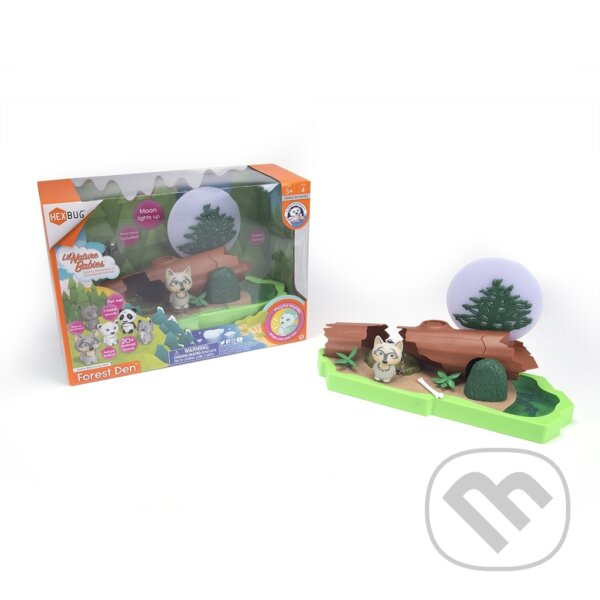 Spoločenská hra: HEXBUG Lil Nature Babies - Vlk Waya a lesní doupě, velký set (HEXBUG)
