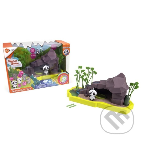 HEXBUG Lil Nature Babies - Panda Lin a skalní vodopády, velký set, LEGO, 2020