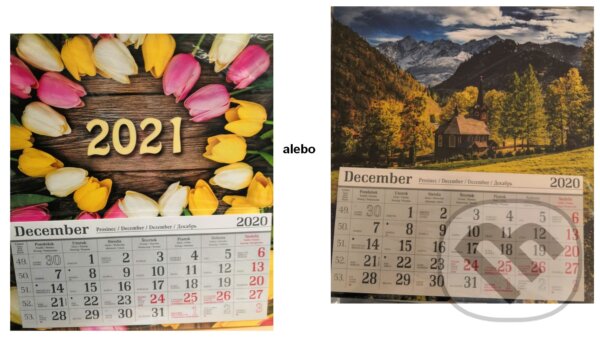 3-mesačný nástenný kalendár 2021 (mix), Spektrum grafik, 2020