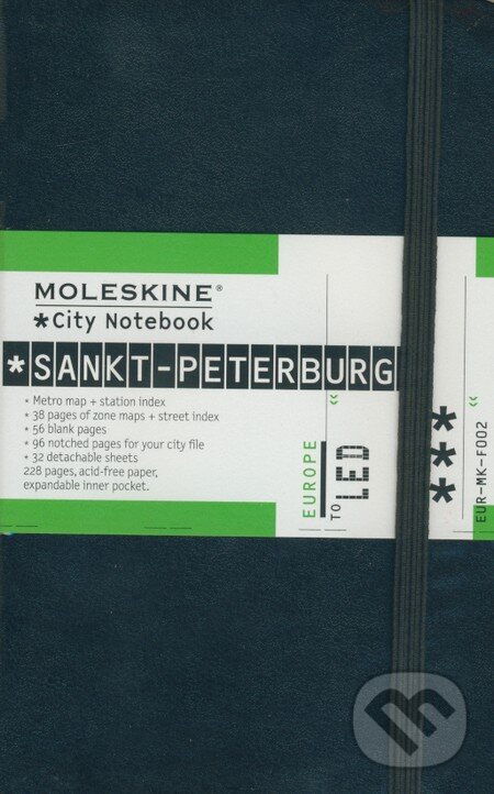 Moleskine CITY - malý zápisník Sankt-Peterburg (čierny), Moleskine