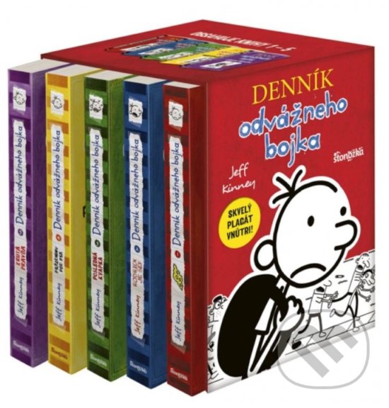 Levně Denník odvážneho bojka (box 1–5) - Jeff Kinney - kniha z kategorie Beletria