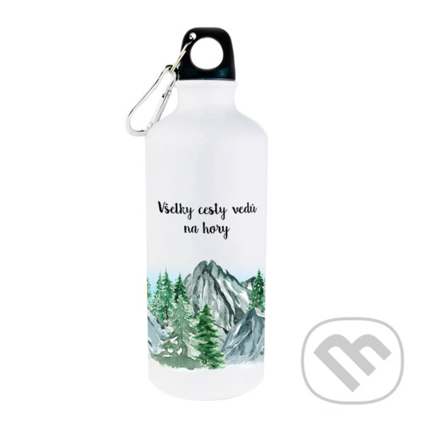Levně Turistická smaltovaná fľaša Všetky cesty vedú na hory