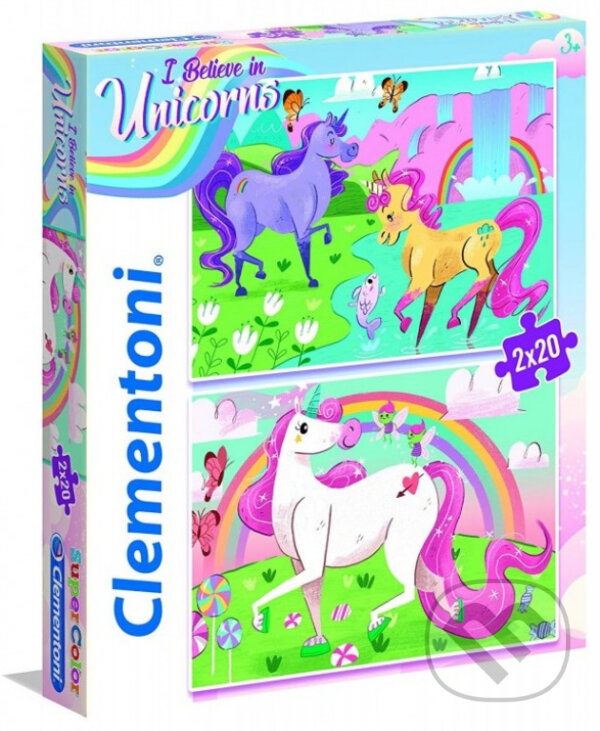 CLEMENTONI Puzzle Věřím v jednorožce 2x20 dílků