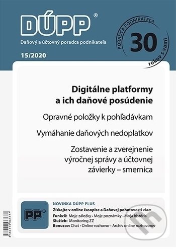 Levně Daňový a účtovný poradca podnikateľa 15/2020 - kolektív autorov
