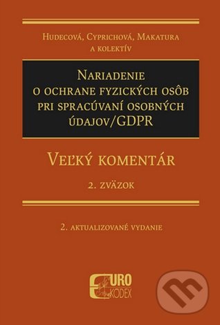 Kniha Nariadenie o ochrane fyzických osôb pri spracúvaní osobných údajov/GDPR