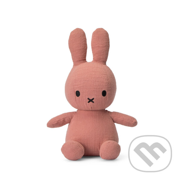 Levně Miffy sediaca mušelín ružová 23cm