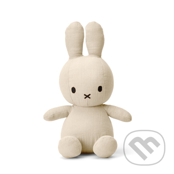 Levně Miffy sediaca mušelín biela 23cm