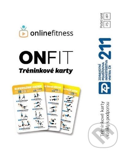 ONFIT - Tréninkové karty 25 karet, OnlineFitness, 2020