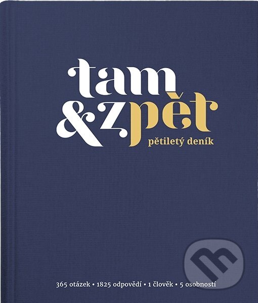 Levně Pětiletý deník Tam & zpět - Velký indigo