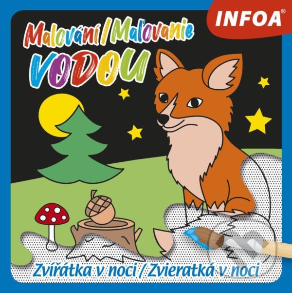 Levně Malování / Maľovanie vodou - Zvířátka v noci - kniha z kategorie Omaľovávanky