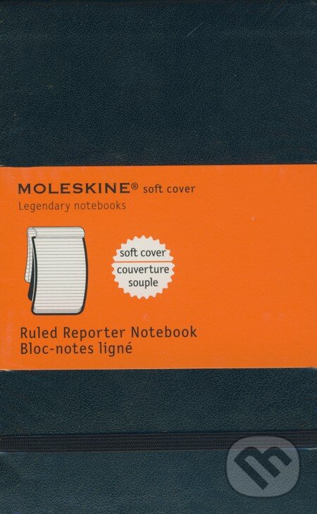 Moleskine - malý linajkový reportérsky zápisník (mäkká čierna väzba), Moleskine