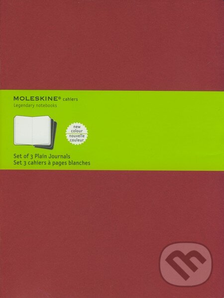 Levně Moleskine - sada 3 veľkých čistých zošitov (červená)