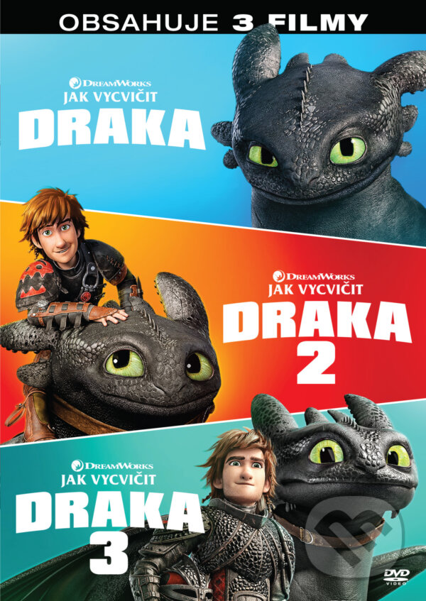 Levně Jak vycvičit draka kolekce 1.-3. 3DVD (3 DVD) - Dean DeBlois - film z kategorie Fantazijné rozprávky