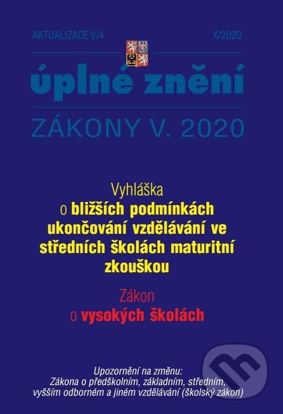 Levně Aktualizace V/4 2020 Zákon o vysokých školách (Vyhláška o bližších podmínkách)