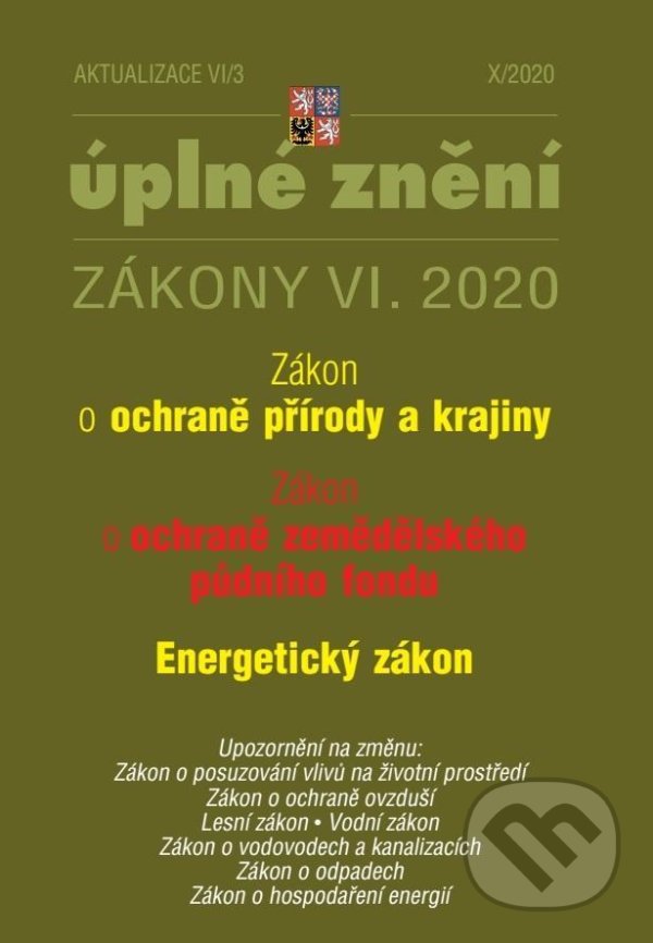Levně Aktualizace VI/3 Zákon o ochraně přírody a krajiny, Energetický zákon