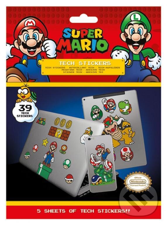 Levně Sada Samolepek, Super Mario