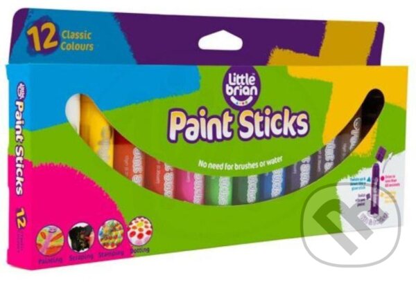 Levně Little Brian Paint Sticks - Základní barvy 12 ks