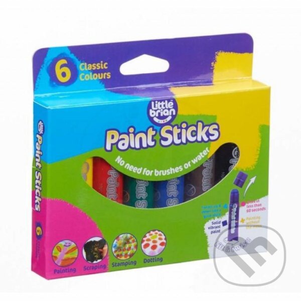 Levně Little Brian Paint Sticks - Základní barvy 6 ks