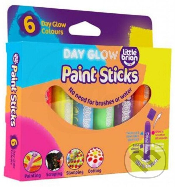 Levně Little Brian Paint Sticks - Zářivé barvy 6 ks