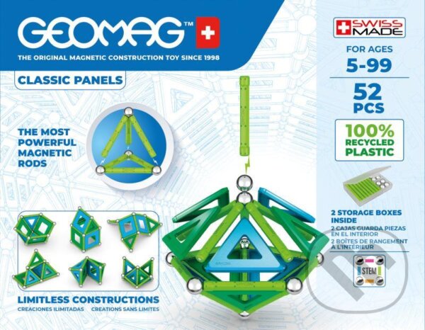 Levně Geomag Classic Panels 52 dílků - hra z kategorie Stavebnice