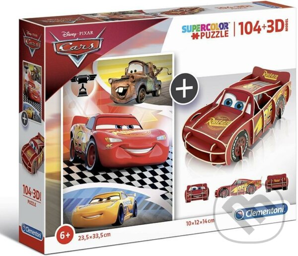Levně Supercolors Cars (+ 3D model) - puzzle z kategorie 3D puzzle