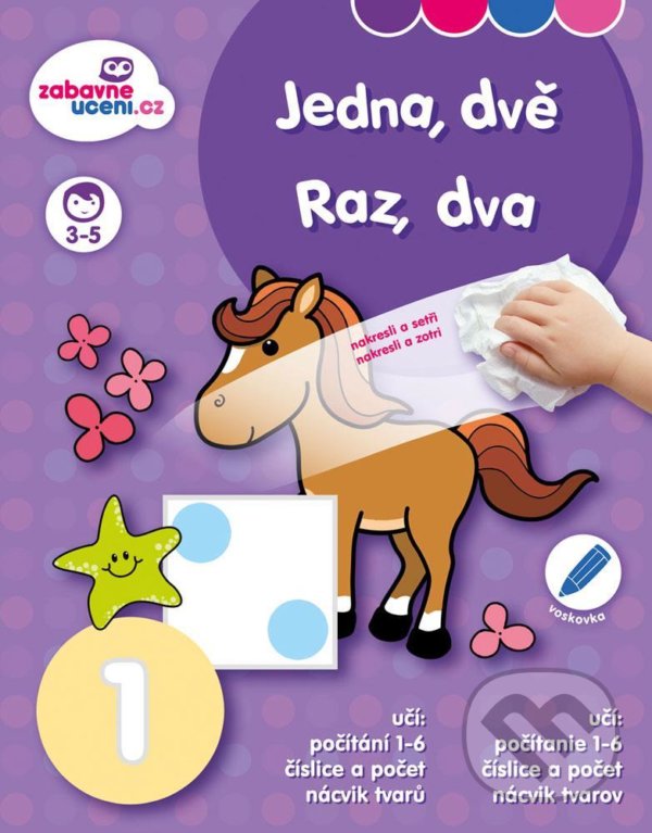 Levně Zábavné učení Stíratelný sešit - Jedna, dvě - kniha z kategorie Materská škola a predškoláci