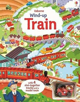 Wind-up train book with slot-together tracks Usborne Publishing