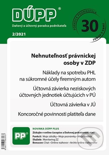 Levně DUPP 2/2021 Nehnuteľnosť právnickej osoby v ZDP