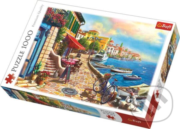 Levně Prosluněné nábřeží - puzzle z kategorie Mestá a stavby