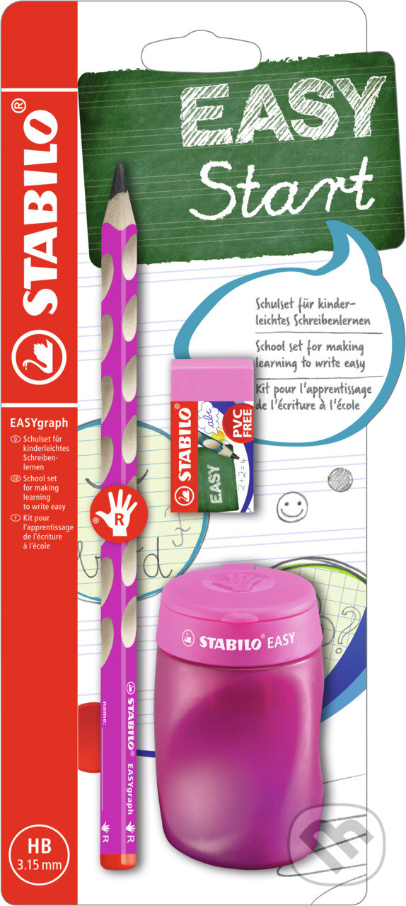 Levně STABILO EASYgraph v ružovej farbe P (Školský set pre pravákov)