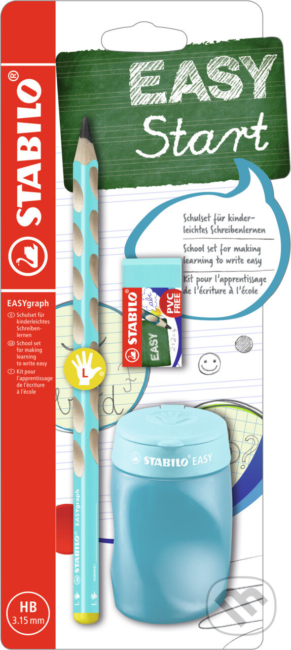 Levně STABILO EASYgraph v modrej farbe L (Školský set pre ľavákov)