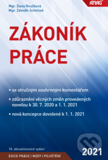Levně Zákoník práce 2021 - sešit - Zdeněk Schmied, Dana Roučková - kniha z kategorie Pracovné právo