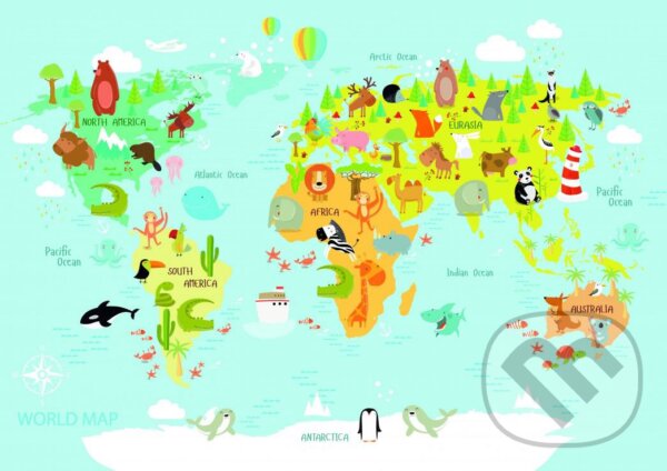World Map for Kids, Bluebird, 2021