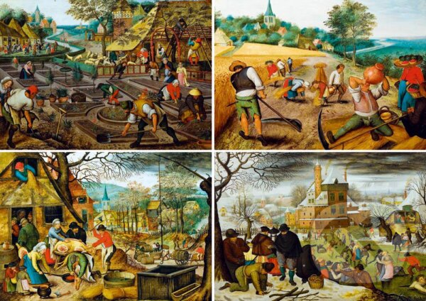 Levně Pieter Brueghel the Younger - The Four Seasons - puzzle z kategorie Umelecké