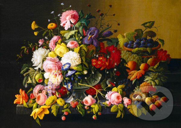 Levně Severin Roesen - Still Life, Flowers and Fruit, 1855 - puzzle z kategorie Umelecké