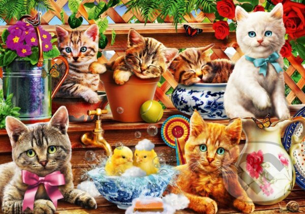 Levně Kittens in the Potting Shed - puzzle z kategorie Umelecké