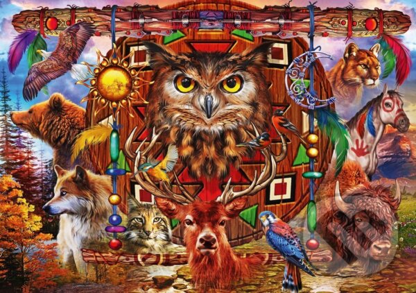 Levně Animal Totem - puzzle z kategorie Umelecké