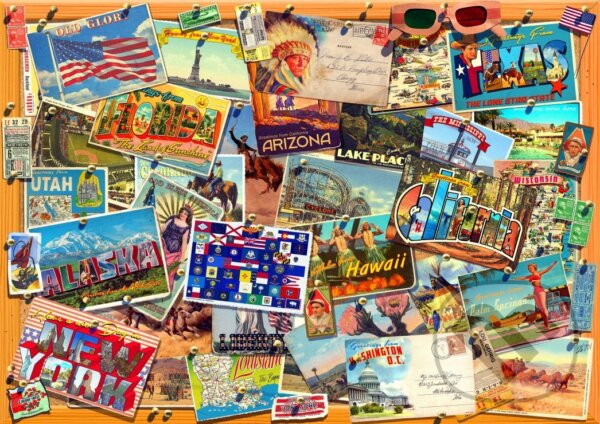 Levně Postcard (USA) - puzzle z kategorie Umelecké