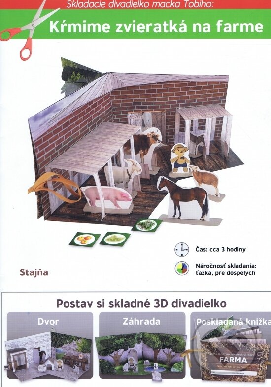 Levně Skladacie divadielko macka Tobiho: Kŕmime zvieratká na farme - hra z kategorie Ostatné
