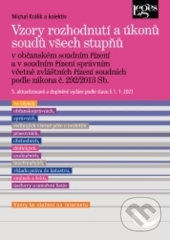 Levně Vzory rozhodnutí a úkonů soudů všech stupňů…