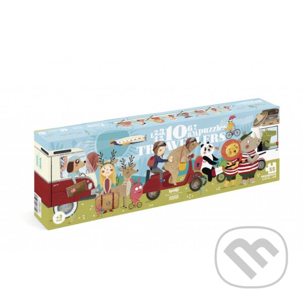 Levně Dlhé puzzle Cestovatelia - puzzle z kategorie 15 – 60 dielikov