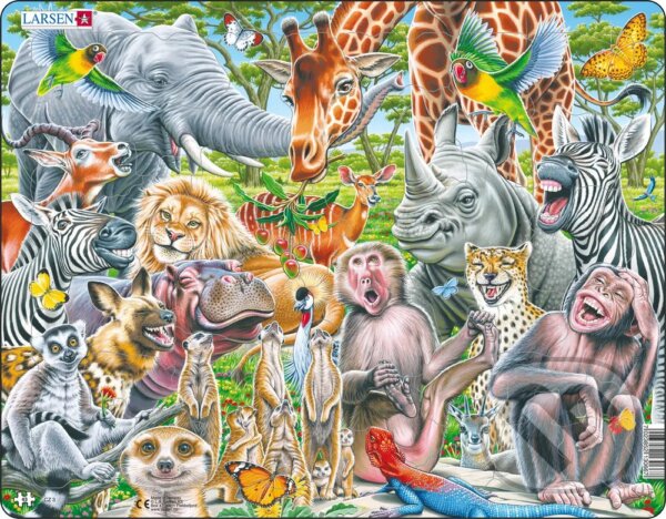 Levně Veselé africké zvieratá - selfie CZ3 - puzzle z kategorie Náučné puzzle