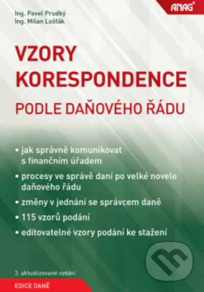 Levně Vzory korespondence podle daňového řádu - Milan Lošťák, Pavel Prudký - kniha z kategorie Účtovníctvo a dane