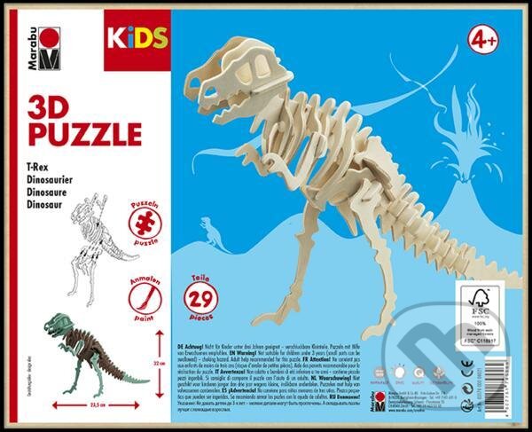 3D Puzzle - T-Rex Dinosaur, Marabu, 2021