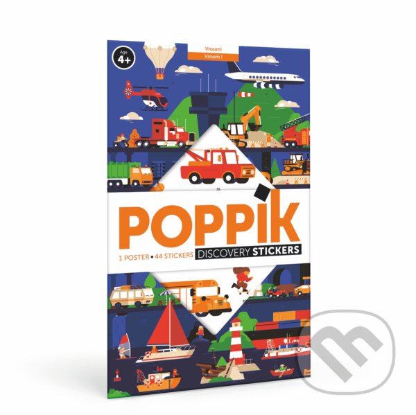 Společenská hra: DOPRAVNÉ PROSTRIEDKY - vzdelávací samolepkový plagát (Poppik). Poppik, 2021