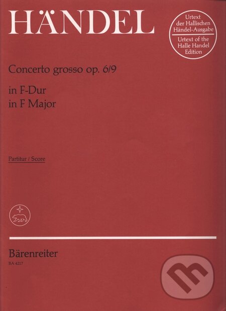 Levně Concerto grosso op. 6/9 (in F-Dur, in F Major) - Händel - kniha z kategorie Noty