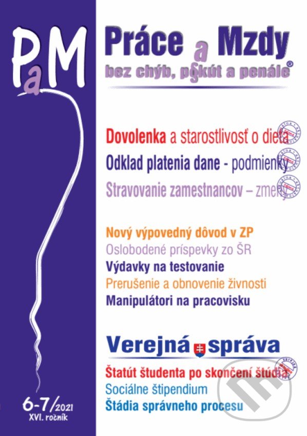 Levně Práce a mzdy 6-7/2021 - kniha z kategorie Mzdové účtovníctvo