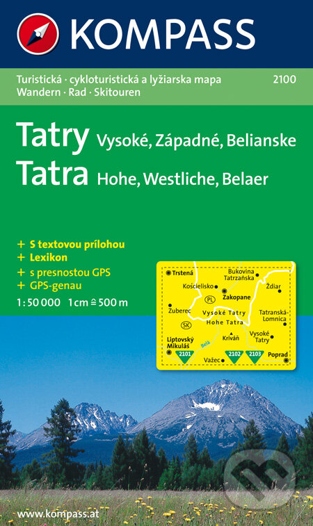 Tatry - Vysoké, Západné, Belianske, Kompass